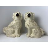 Pair of Large Mantel Dogs (One Damaged) - 40cm High