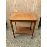 Edwardian Mahogany Inlaid Table - 62cm W x 42cm D x 72cm H