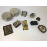 Collectables - Pill Box, Framed Picture and Egg etc