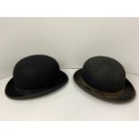 2x Bowler Hats From Lock & Co London (One Damaged)