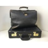 Old Leather Doctors Bag and Briefcase