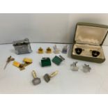 Volcano Lighter and Cuff Links etc