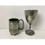 Plated Ware Tankard and Trophy