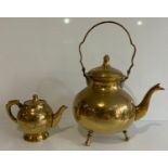 Brass Kettle and Matching Teapot