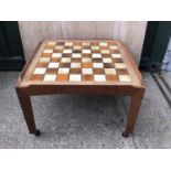 Square Tiled Top Coffee Table on Castors