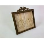 18th Century French Mounted and Finely Worked Paris or Dieppe Ivory Plaque made up of Two Individual