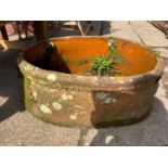 Two Handled Terracotta Salter (Some Damage) - 78cm x 58cm