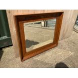 Oak Framed Bevel Edged Mirror - 68cm x 58cm