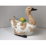 Ceramic Duck Terrine with Ladle - 32cm High