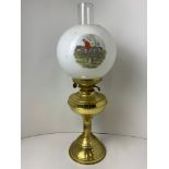 Oil Lamp with Hunting Theme Shade