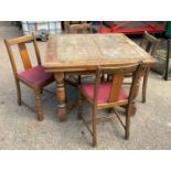 Oak Extending Table and 4x Chairs