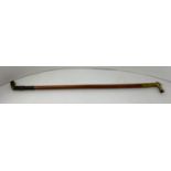 Malacca Cane Riding Crop with Brass Gate Lifter/Closer