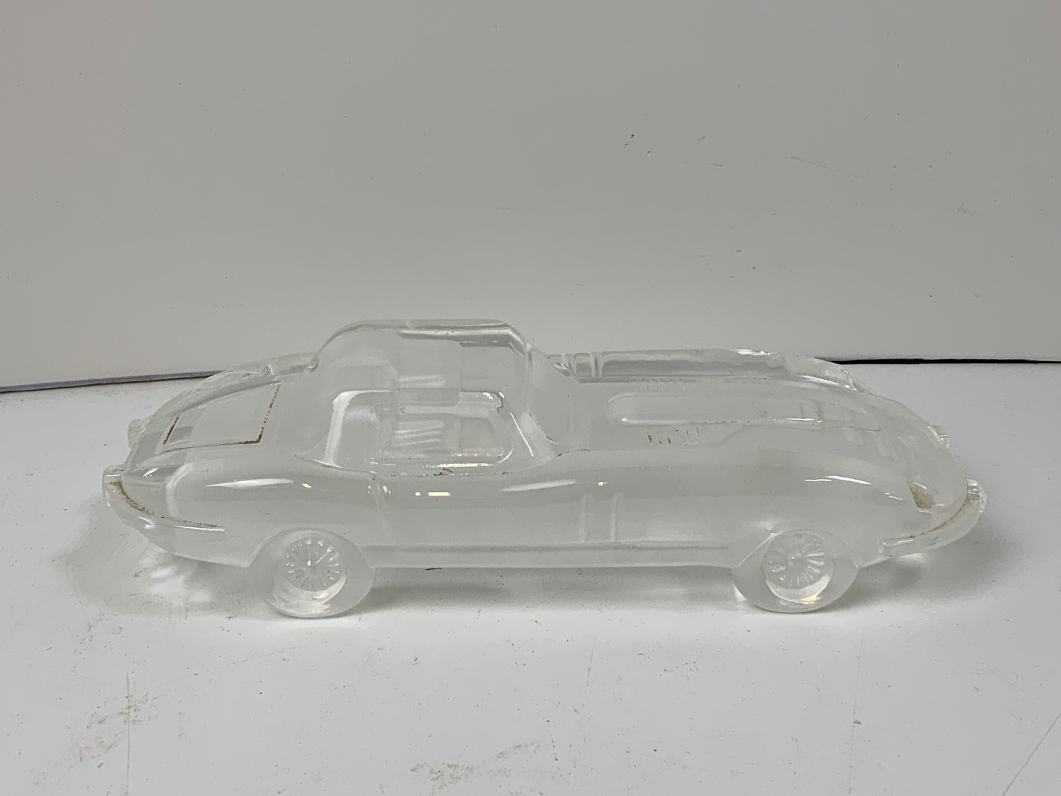 Glass Paperweight in the Form of An E-Type Jaguar - 18cm Long