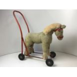 Vintage Triang Push Along Horse on Wheels