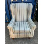 Upholstered High Back Armchair