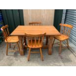 Pine Table and 4x Chairs