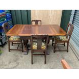 Oak Extending Table and 4x Chairs