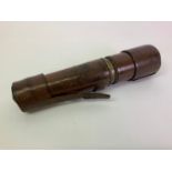 Brass Three Draw Telescope in Leather Case B C & Co Ltd - MK6