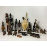 Treen African Tribal Figures and Animals