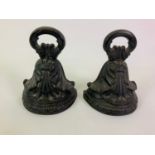 Pair of Cast Iron Door Porters