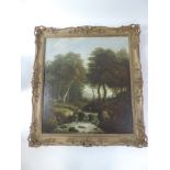 Gilt Framed Oil on Canvas - William Traies (1789-1872) Born Crediton, Devon - Visible Picture 59.5cm