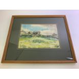 Framed Watercolour - Marwood School by James Paterson - Visible Picture 29cm x 40cm
