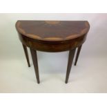 Victorian Rosewood and Inlay Card Table - 84cm W x 68cm H