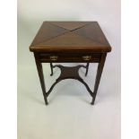 Edwardian Mahogany Envelope Card Table