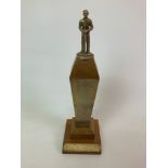 Silver Mounted F M Thomas Rifle Trophy - 36cm H