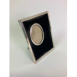 Silver and Black Velvet Mourning Photo Frame - London 1902