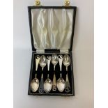 Cased Set of 6x Silver Teaspoons - 72gms