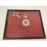 Framed Embroidered Flag Coldstream Guards - 56cm x 45.5cm