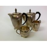 Four Piece Silver Tea Set - Sheffield 1946 James Dixon and Sons - Total Weight 735gms