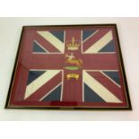 Framed Embroidered Flag Coldstream Guards - 57cm x 47cm