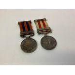 India Mutiny Medal and Central India Madras Regiment and Pegu Medal - Lt J W Orr 19th Madras N I