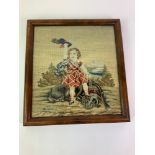 19th Century Scottish Embroidery/Needlework of a Scottish Boy Possibly Bonny Prince Charlie and