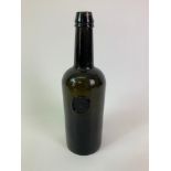 H Ricketts Bristol Moulded Irish Sealed Wine Bottle Made for Doneraile House in County Cork