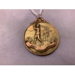9ct Gold Golfing Medal for Walton on the Hill 1909 - 10.6gms