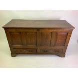 19th Century Oak Mule Chest - 138cm W x 54cm D x 81cm H