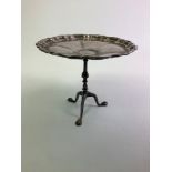 Silver Miniature Tripod Table - London 1909 - Goldsmiths & Silversmiths Ltd - 9cm H - 89.8gms