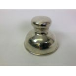 Large Silver Ink Well - 13cm