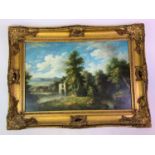 Oil on Canvas in Ornate Gilt Frame - Visible Picture 89cm x 59cm