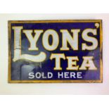 Lyons Tea Enamel Double Sided Sign