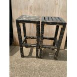 Pair of Wooden Stools - 75cm High