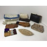 Vintage Gloves, Handbags and Manicure Set