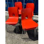 16x Red Stacking Chairs