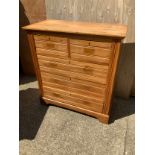 Edwardian Chest of Two over Three Drawers - W91cm x D44cm x H98cm