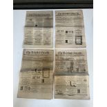 4x Original Copies of the Bideford Gazette No's 1-4 1854