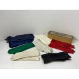 Glove Box with 8x Pairs Ladies Leather Gloves