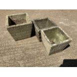 Three Concrete Planters